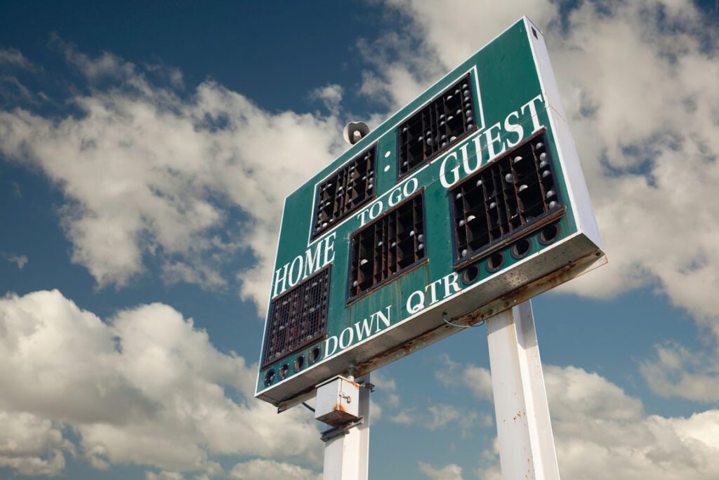 high school football scoreboard