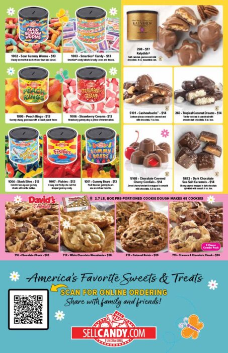 Spring Brochure with cookie dough